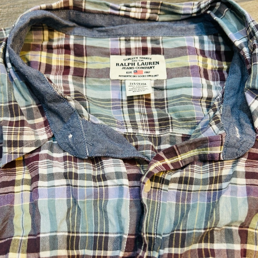 Ralph Lauren Jeans Company Vibrant Plaid Shirt